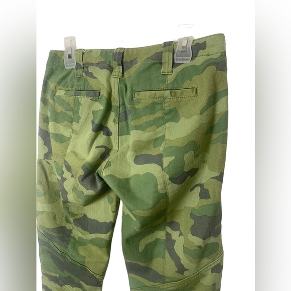 J.Crew Camo Military Print Green Toothpick Pants Jeans Size 6 - Picture 7 of 11